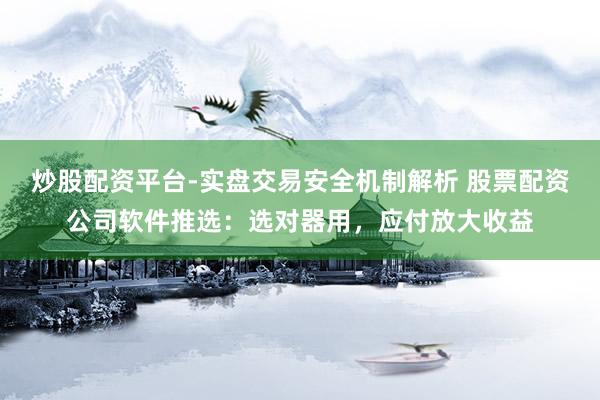 炒股配资平台-实盘交易安全机制解析 股票配资公司软件推选：选对器用，应付放大收益